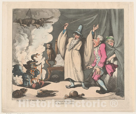Art Print : Thomas Rowlandson - Humbugging, or Raising The Devil : Vintage Wall Art