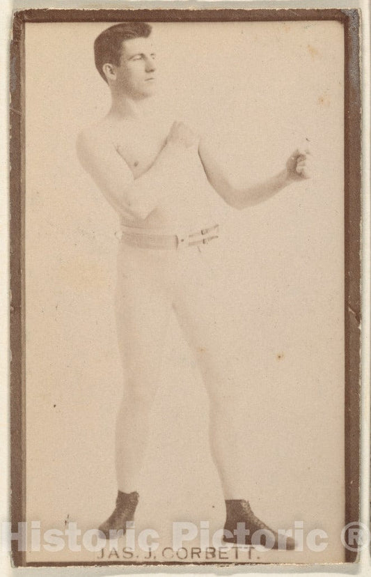 Photo Print : James J. Corbett, from The Actresses Series (N668) : Vintage Wall Art