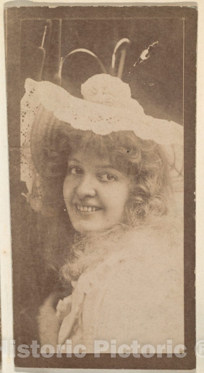 Photo Print : Actress Wearing Wide-Brimmed hat, from The Actresses Series (N668) : Vintage Wall Art