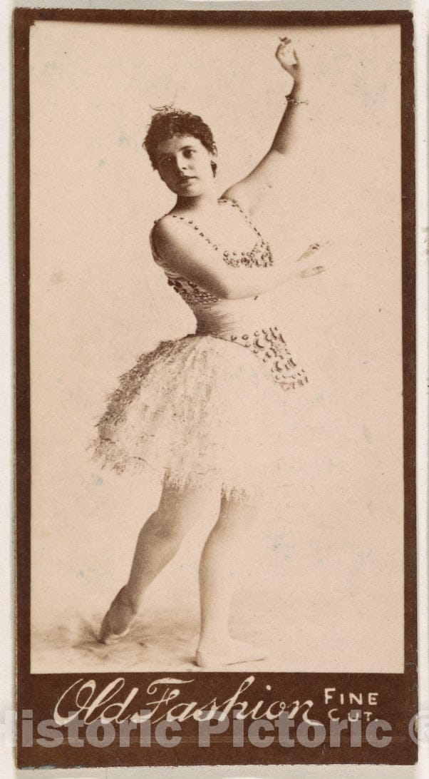 Photo Print : Ballerina, from The Actresses Series (N664) Promoting Old Fashion Fine Cut Tobacco 2 : Vintage Wall Art