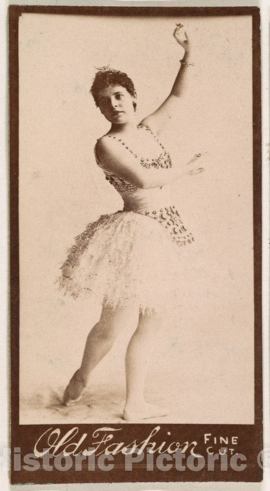 Photo Print : Ballerina, from The Actresses Series (N664) Promoting Old Fashion Fine Cut Tobacco 2 : Vintage Wall Art