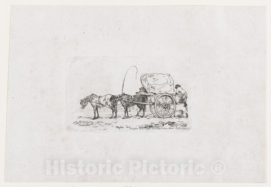 Art Print : Thomas Rowlandson - Higlers Cart, from A New Book of Horses and Carriages : Vintage Wall Art
