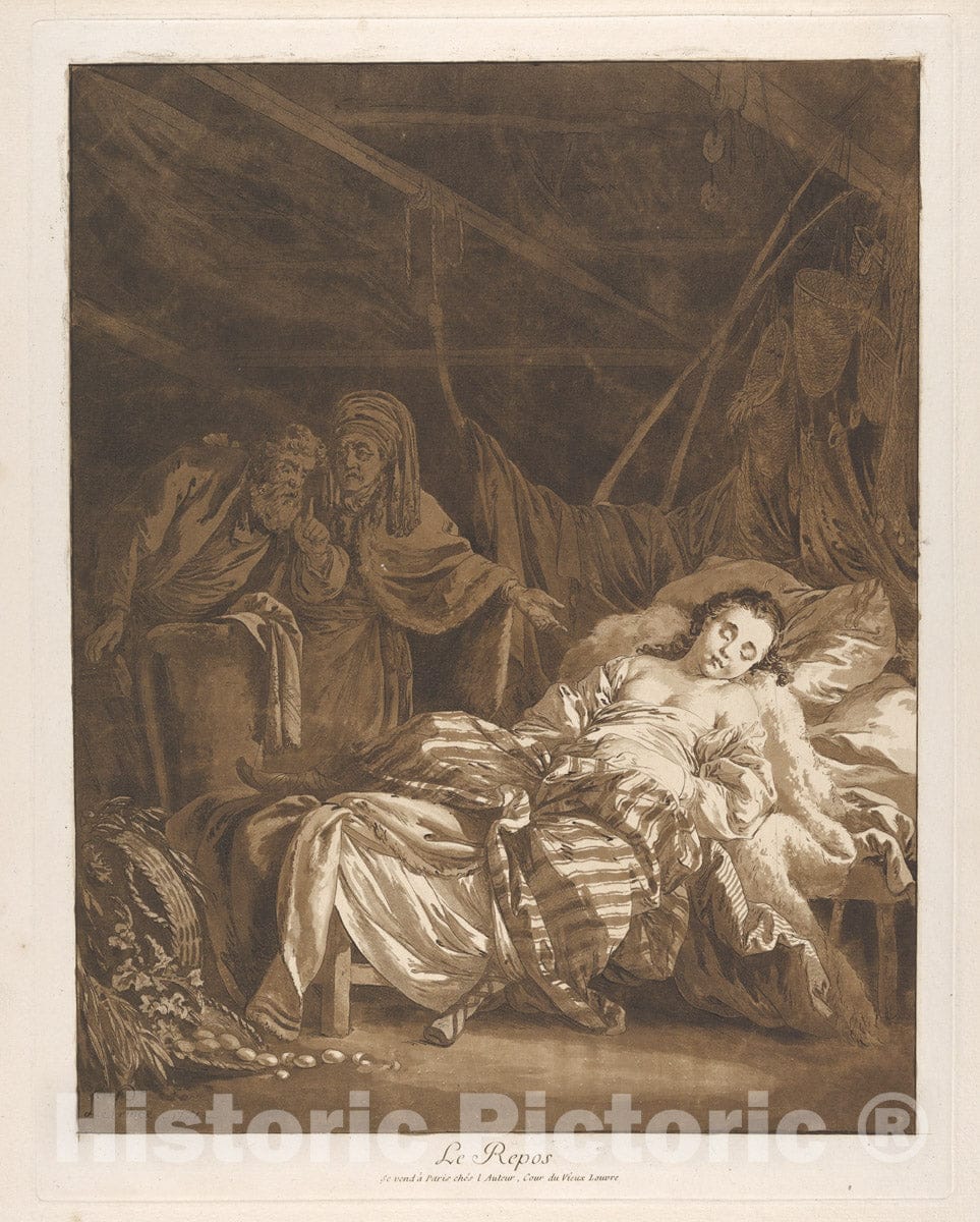 Art Print : Jean-Baptiste Le Prince - The Rest (Le Repos) : Vintage Wall Art