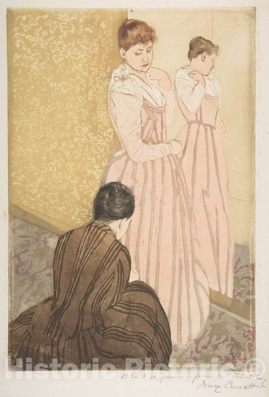Art Print : Mary Cassatt - The Fitting 1 : Vintage Wall Art