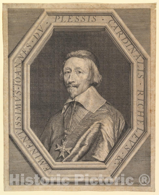 Art Print : Jean Morin - Cardinal de Richelieu 1 : Vintage Wall Art