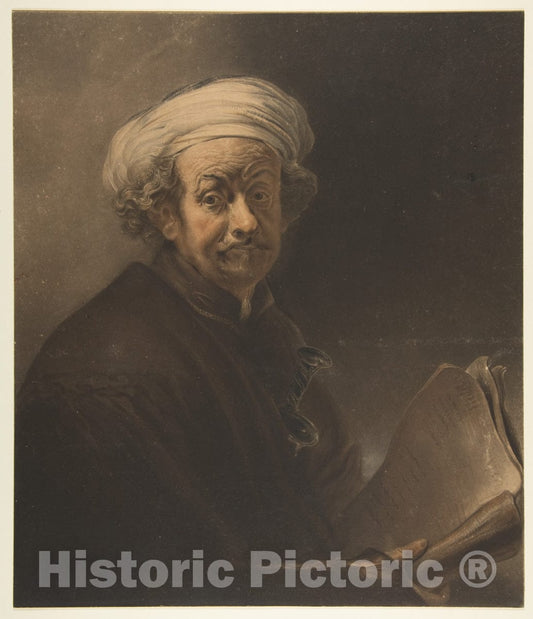 Art Print : Rembrandt (Rembrandt Van Rijn) - Portrait of Rembrandt as St. Paul : Vintage Wall Art