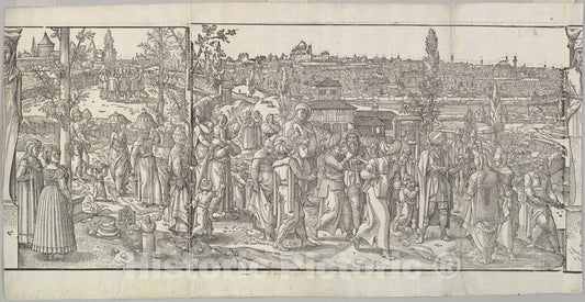 Art Print : Pieter Coecke Van Aelst - Celebration of a Circumcision from The Frieze Ces Moeurs et fachons de Faire de Turcz (Customs and Fashions of The Turks) : Vintage Wall Art