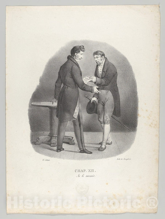 Art Print : Victor Adam - Chap. XII: Je le savais (I Thought as Much) : Vintage Wall Art