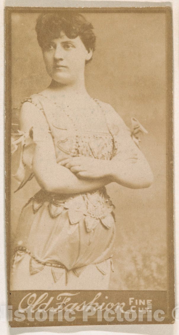 Photo Print : Actress Standing with arms Crossed, from The Actresses Series (N664) Promoting Old Fashion Fine Cut Tobacco 2 : Vintage Wall Art