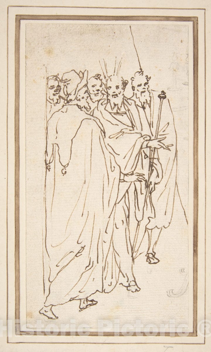 Art Print : Cesare Nebbia - Moses and Other Figures : Vintage Wall Art