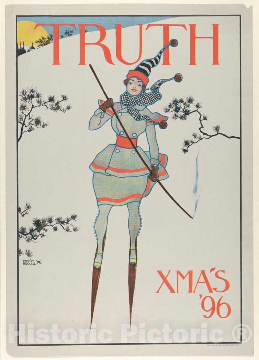 Art Print : Ernest Haskell - Truth: Xmas '96 : Vintage Wall Art