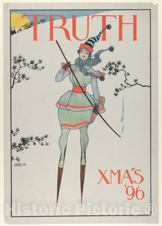 Art Print : Ernest Haskell - Truth: Xmas '96 : Vintage Wall Art