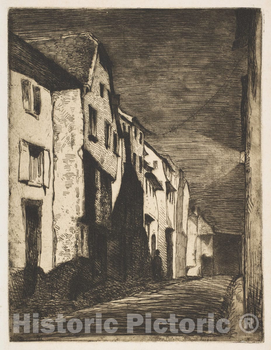 Art Print : James McNeill Whistler - Street at Saverne 2 : Vintage Wall Art