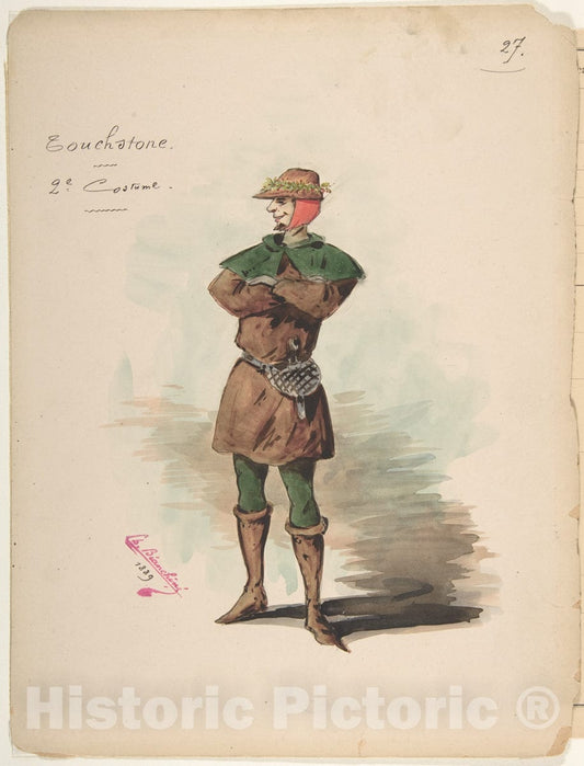 Art Print : Charles Bianchini - Costume Design for Touchstone a