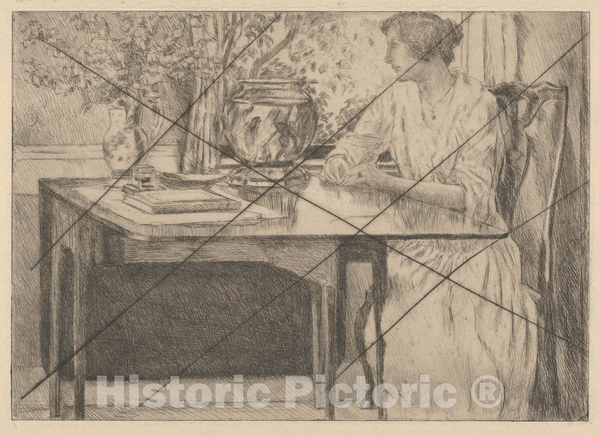 Art Print : Childe Hassam - The Colonial Table 1 : Vintage Wall Art