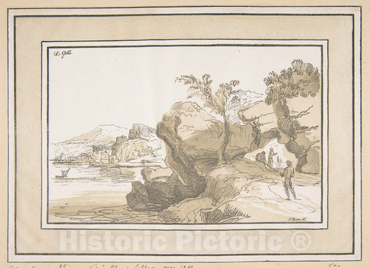 Art Print : Johann Nepomuk Strixner - Landscape : Vintage Wall Art