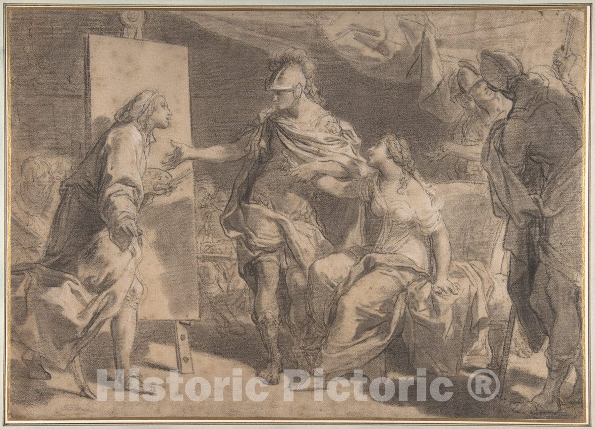 Art Print : Gaetano Gandolfi - Alexander The Great Offering His Concubine Campaspe to The Painter Apelles : Vintage Wall Art