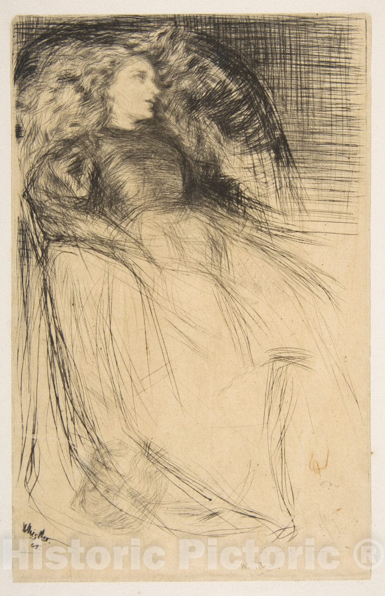 Art Print : James McNeill Whistler - Weary 2 : Vintage Wall Art
