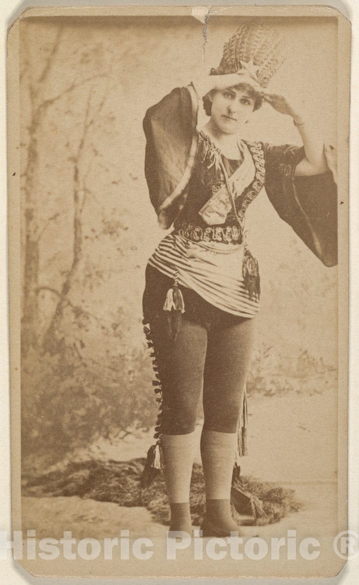 Photo Print : Actress Adjusting hat, from The Actresses Series (N668) : Vintage Wall Art