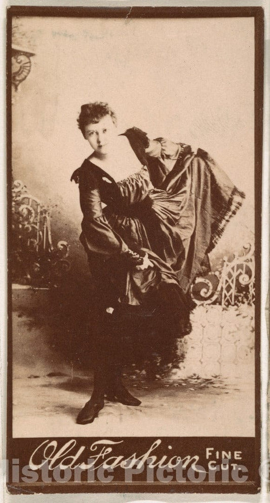 Photo Print : Dancing, from The Actresses Series (N664) Promoting Old Fashion Fine Cut Tobacco : Vintage Wall Art
