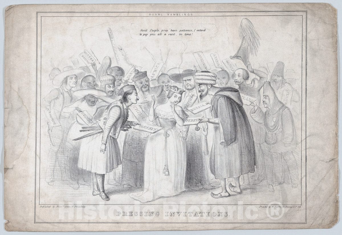 Art Print : Samuel William Fores - Pressing Invitations : Vintage Wall Art