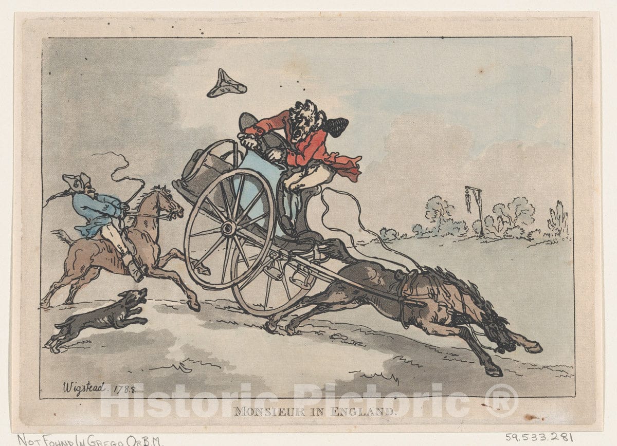 Art Print : Thomas Rowlandson - Monsieur in England : Vintage Wall Art