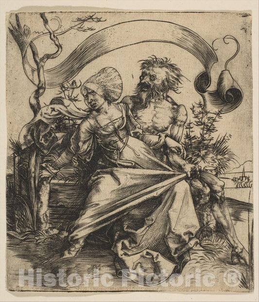 Art Print : Albrecht Dürer - The Ravisher : Vintage Wall Art