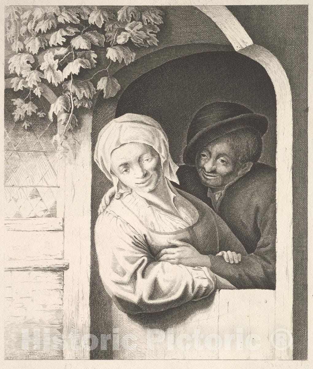 Art Print : After Adriaen Van Ostade - Village Girl 1 : Vintage Wall Art