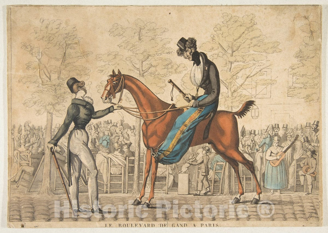 Art Print : Georges Jacques Gatine - Le Boulevard de Gand à Paris : Vintage Wall Art