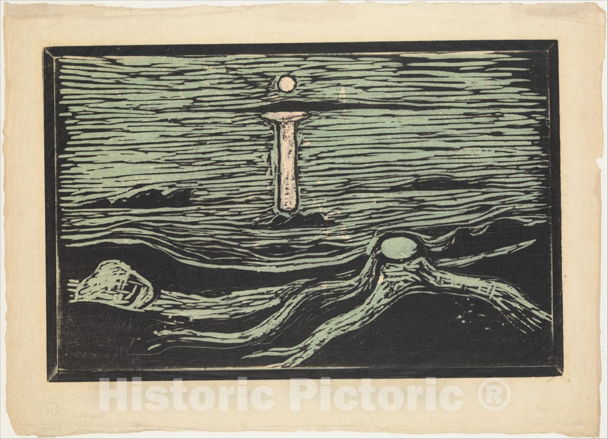 Art Print : Edvard Munch - Mystical Shore : Vintage Wall Art