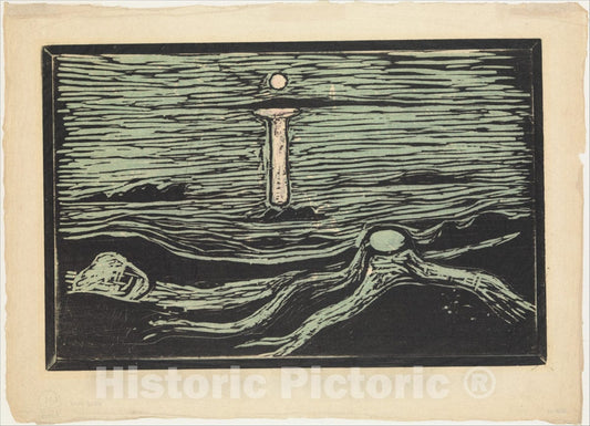 Art Print : Edvard Munch - Mystical Shore : Vintage Wall Art