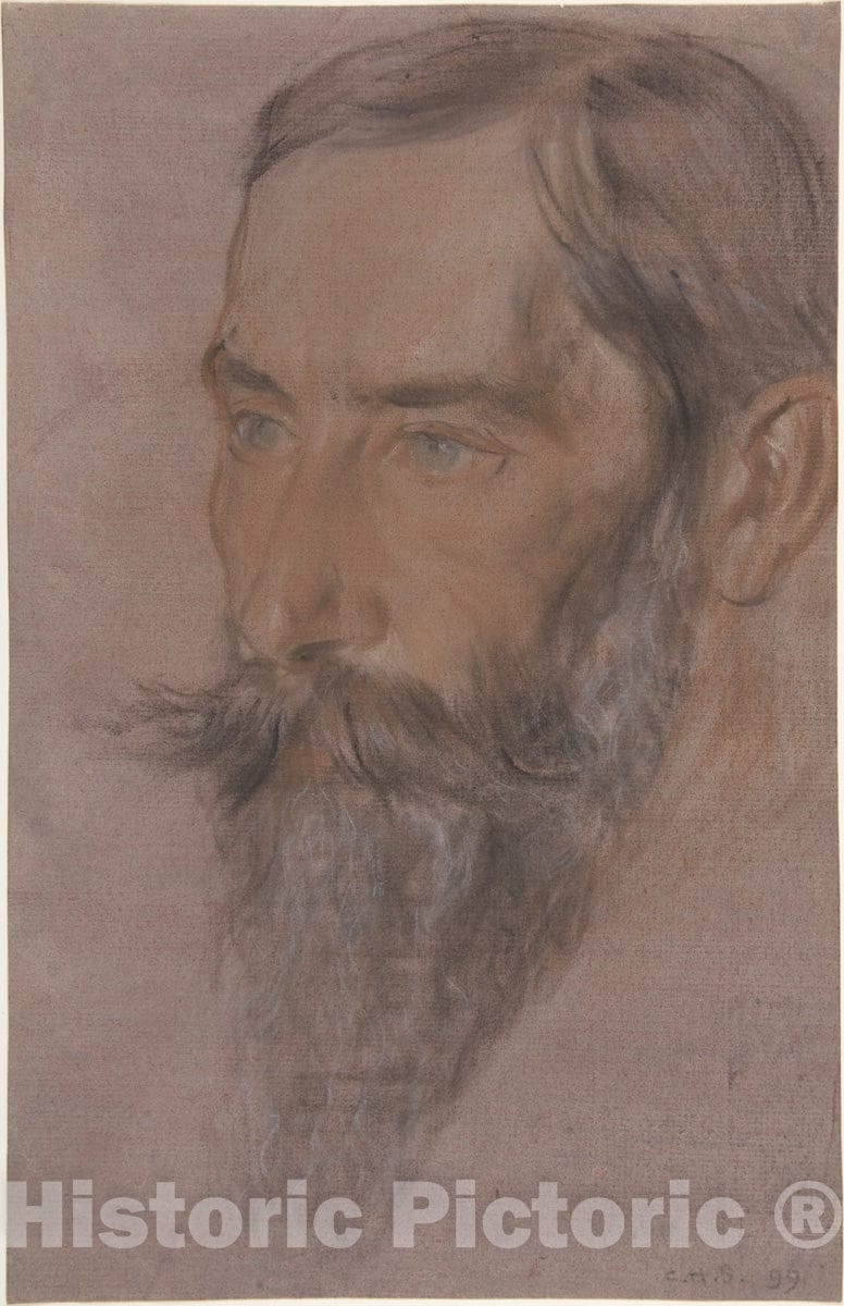 Art Print : Charles Haslewood Shannon - Portrait of The Art Dealer Wisselingh : Vintage Wall Art