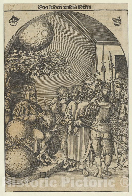 Art Print : Lucas Cranach The Elder - Christ Before Herod, from The Passion 1 : Vintage Wall Art
