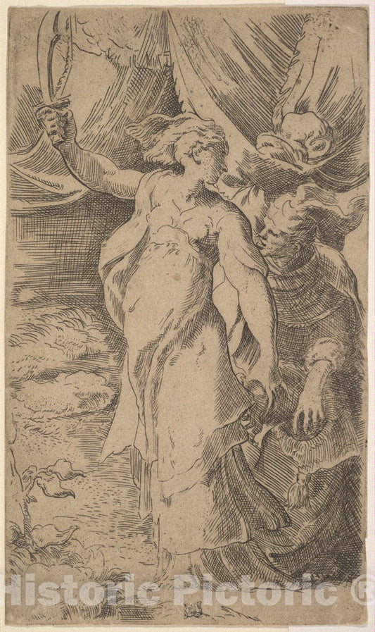 Art Print : Anonymous, Italian, 16th Century - Judith : Vintage Wall Art