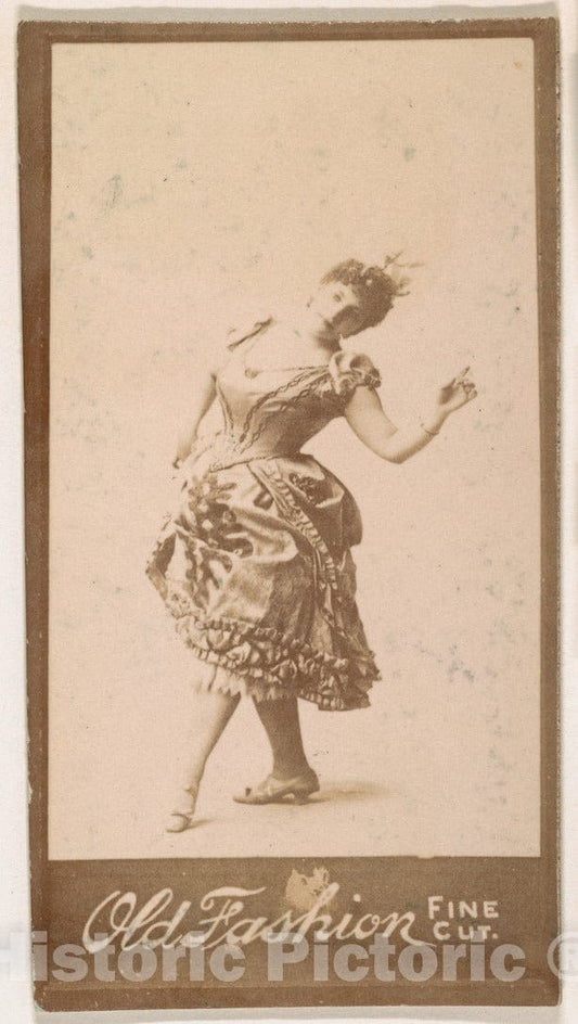 Photo Print : Dancer, from The Actresses Series (N664) Promoting Old Fashion Fine Cut Tobacco 1 v.1 : Vintage Wall Art
