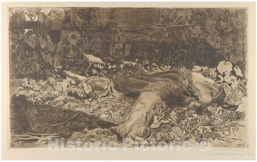 Art Print : Käthe Kollwitz - Raped (Vergewaltigt) : Vintage Wall Art