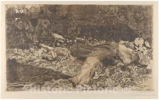 Art Print : Käthe Kollwitz - Raped (Vergewaltigt) : Vintage Wall Art