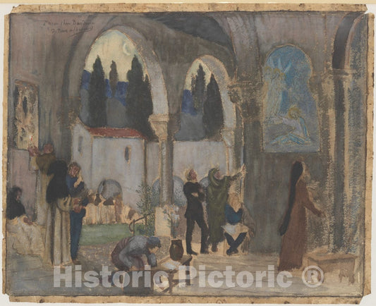 Art Print : Pierre Puvis de Chavannes - Christian Inspiration : Vintage Wall Art