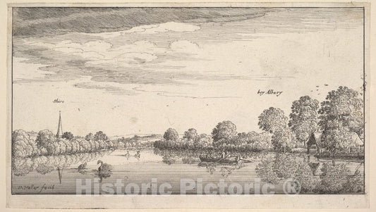 Art Print : Wenceslaus Hollar - Albury - 423212 : Vintage Wall Art