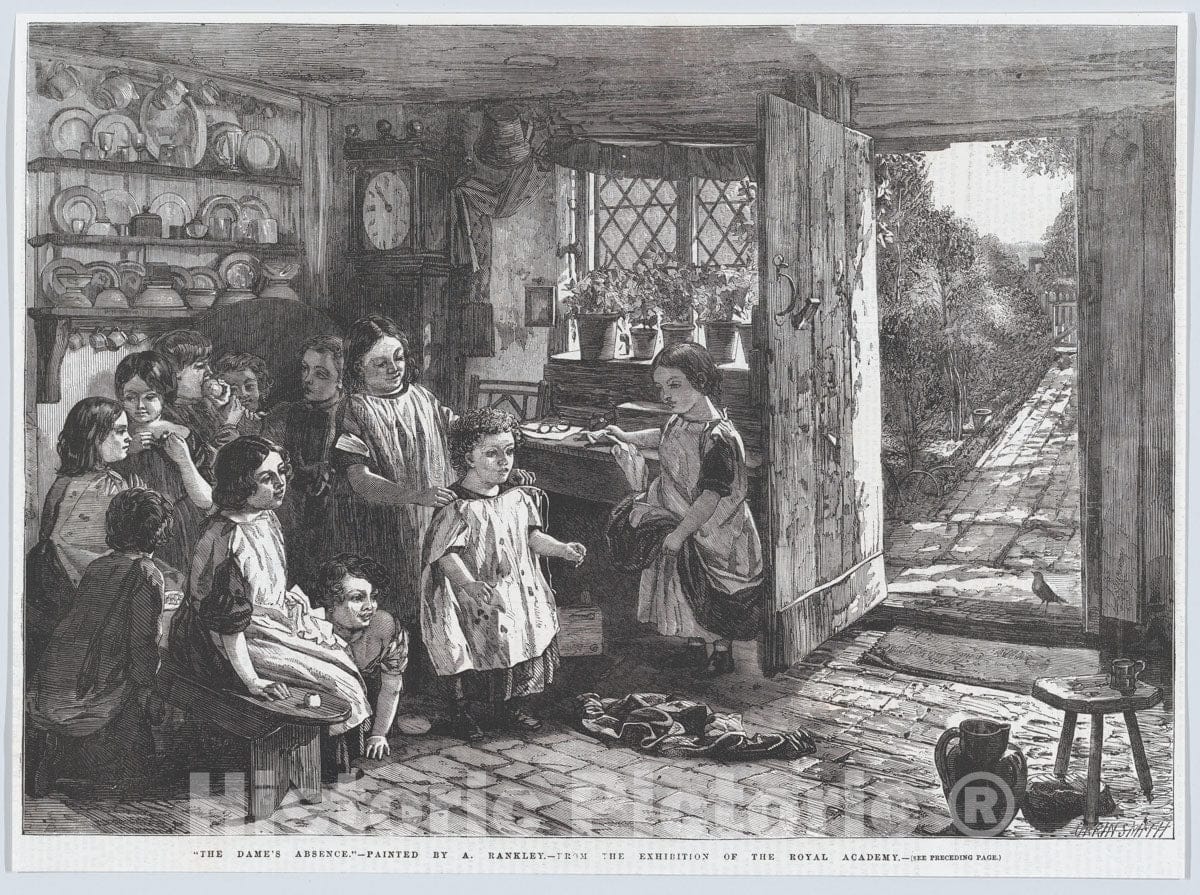 Art Print : Harvey Orrin Smith - The Dame's Absence, from Illustrated London News : Vintage Wall Art