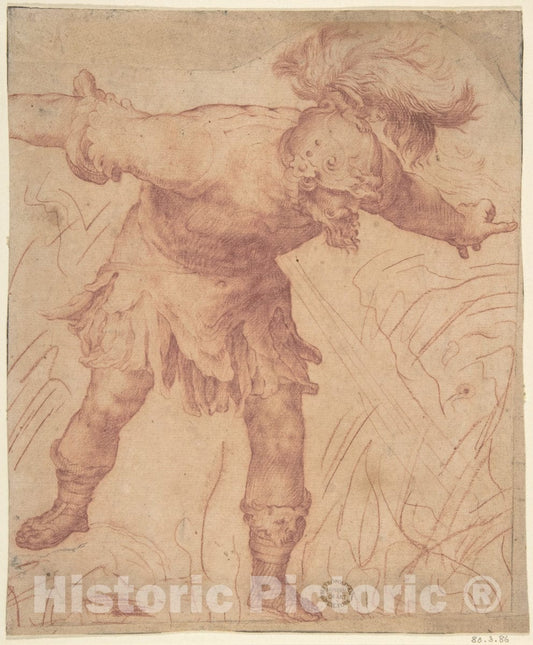 Art Print : Dutch, 17th Century - King Saul : Vintage Wall Art