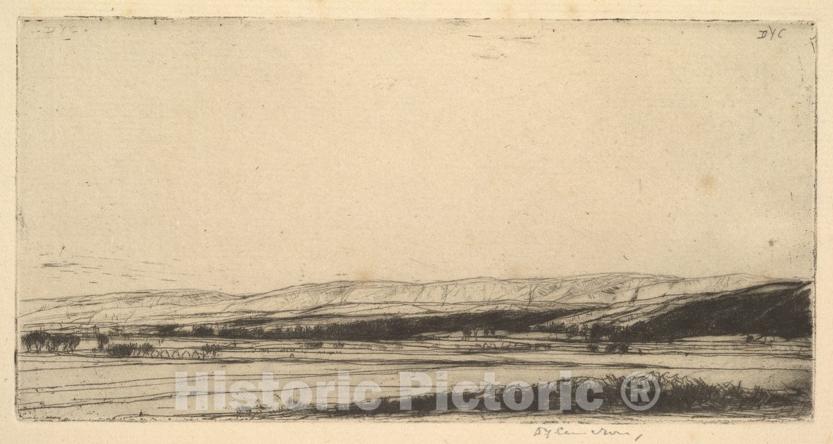 Art Print : Sir David Young Cameron - The Carselands (or The Carse) : Vintage Wall Art