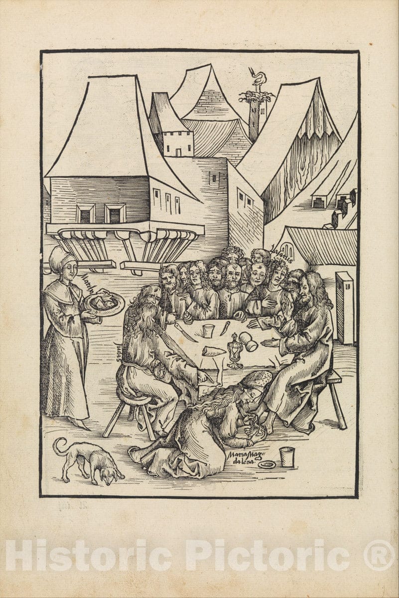 Art Print : Edited by Johann Ringmann - Der text des Passions oder leydens christi auß den vier evangelisten zusammen in ein Sinn bracht mit schönen figuren : Vintage Wall Art