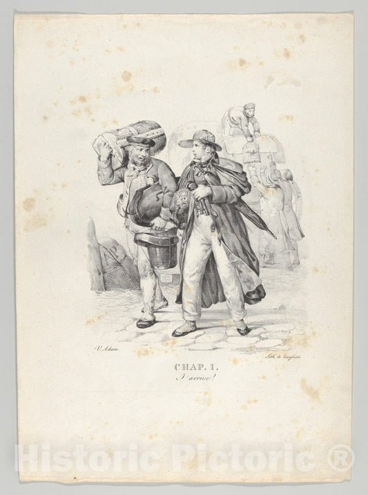 Art Print : Victor Adam - Chap. I: J'Arrive! (I Arrive!) : Vintage Wall Art