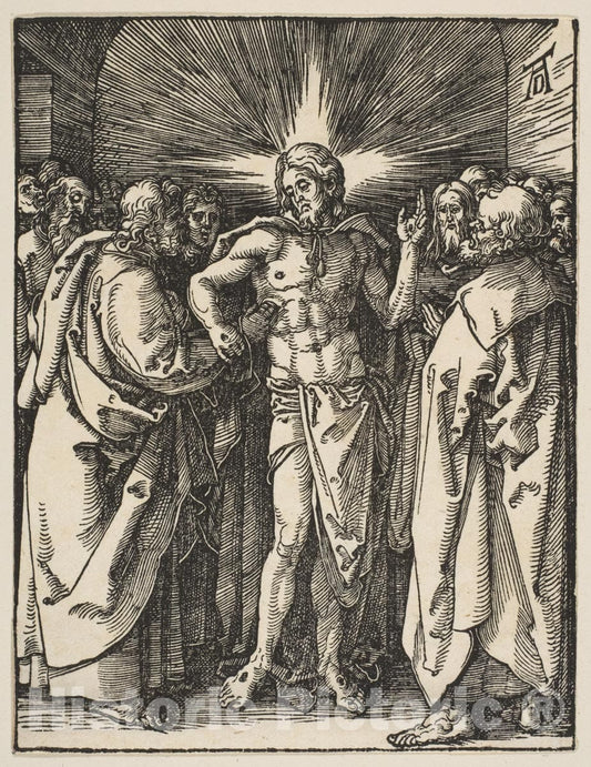Art Print : Albrecht Dürer - The Doubting Thomas, from The Small Passion 1 : Vintage Wall Art