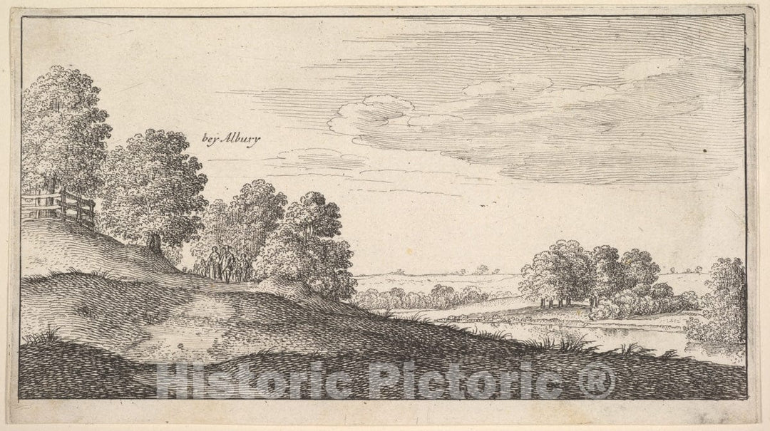 Art Print : Wenceslaus Hollar - Albury 1 : Vintage Wall Art