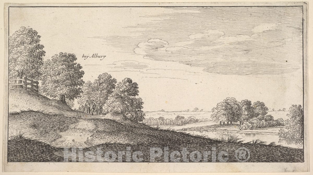 Art Print : Wenceslaus Hollar - Albury 1 : Vintage Wall Art