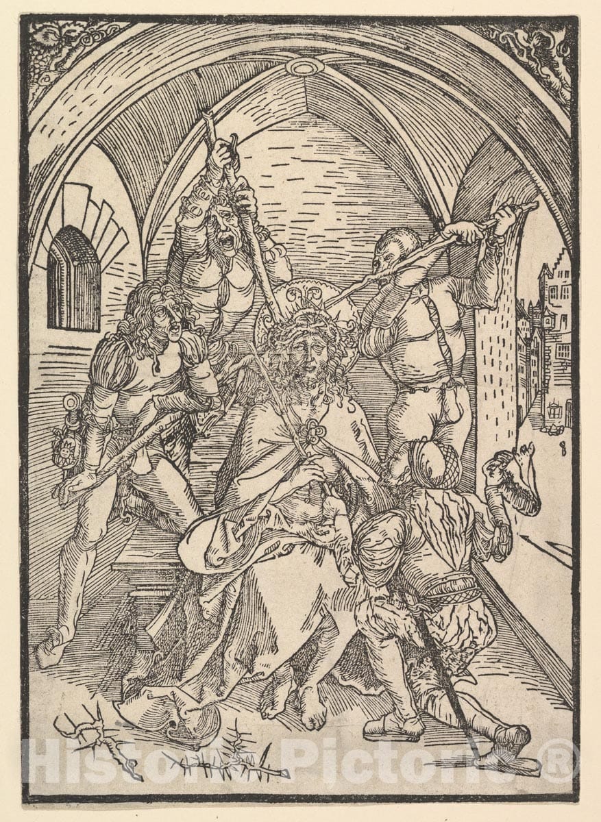 Art Print : Possibly Albrecht Dürer - Christ Crowned with Thorns 1 : Vintage Wall Art
