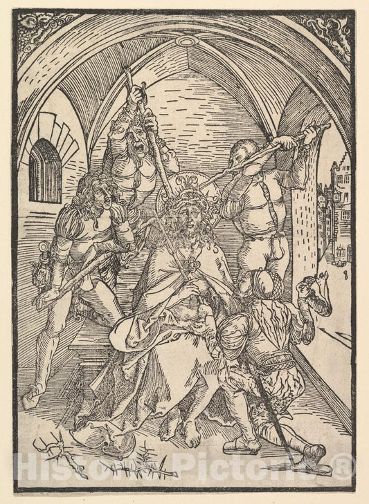 Art Print : Possibly Albrecht Dürer - Christ Crowned with Thorns 1 : Vintage Wall Art