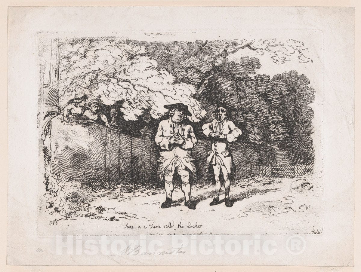 Art Print : Thomas Rowlandson - Scene in a Farce Called The Quaker 1 : Vintage Wall Art
